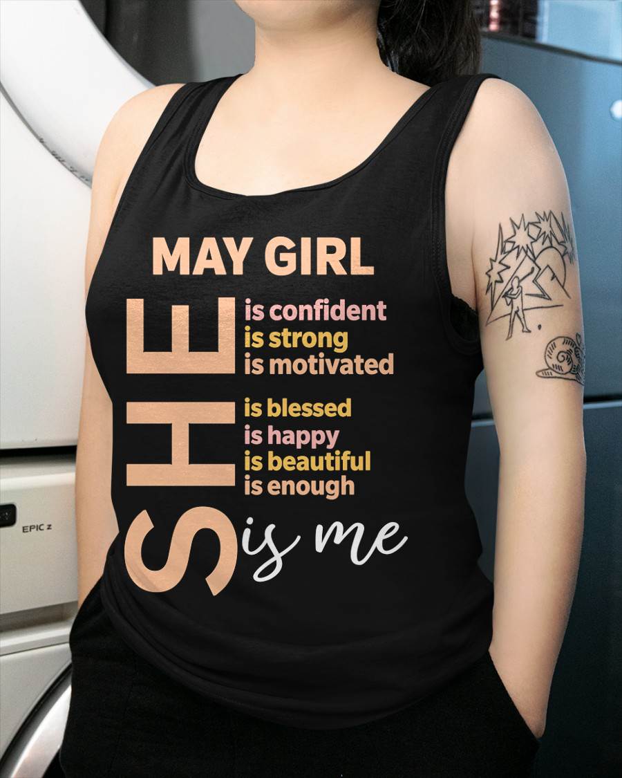 MAY GIRL - SELF LOVE TYPOGRAPHY - FOR WOMEN - TLEE05 (SKU2606-255-05)