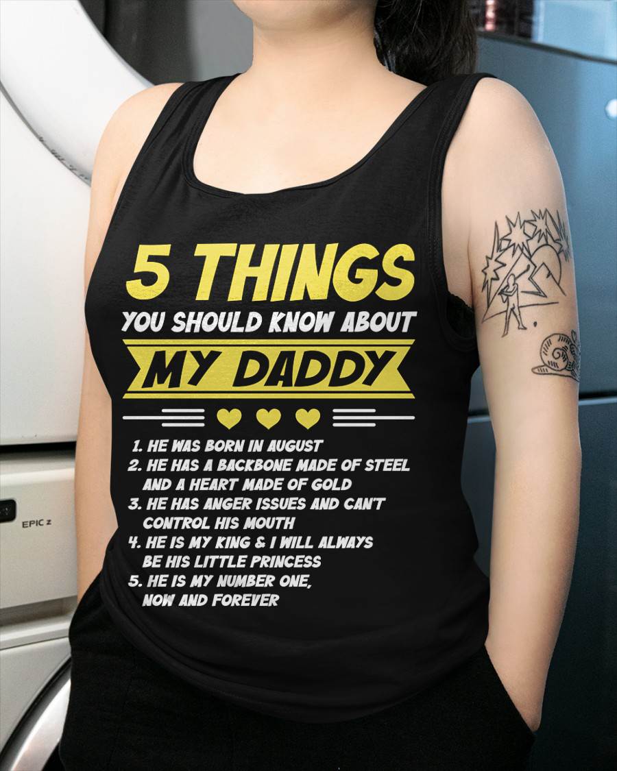AUGUST - 5 THINGS YOU SHOULD KNOW ABOUT MY DADDY - FROM DAD - TLEE08 (SKU2606-53-08)