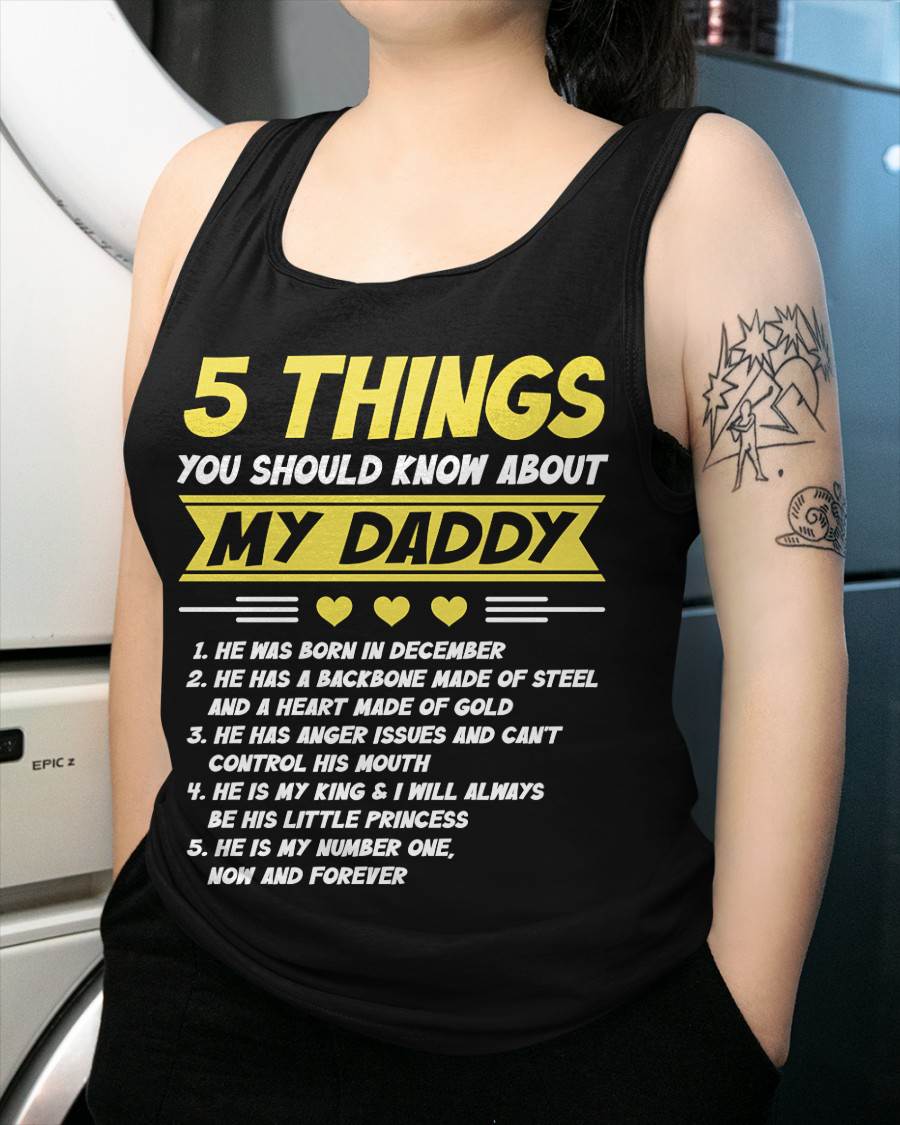 DECEMBER - 5 THINGS YOU SHOULD KNOW ABOUT MY DADDY - FROM DAD - TLEE12 (SKU2606-53-12)
