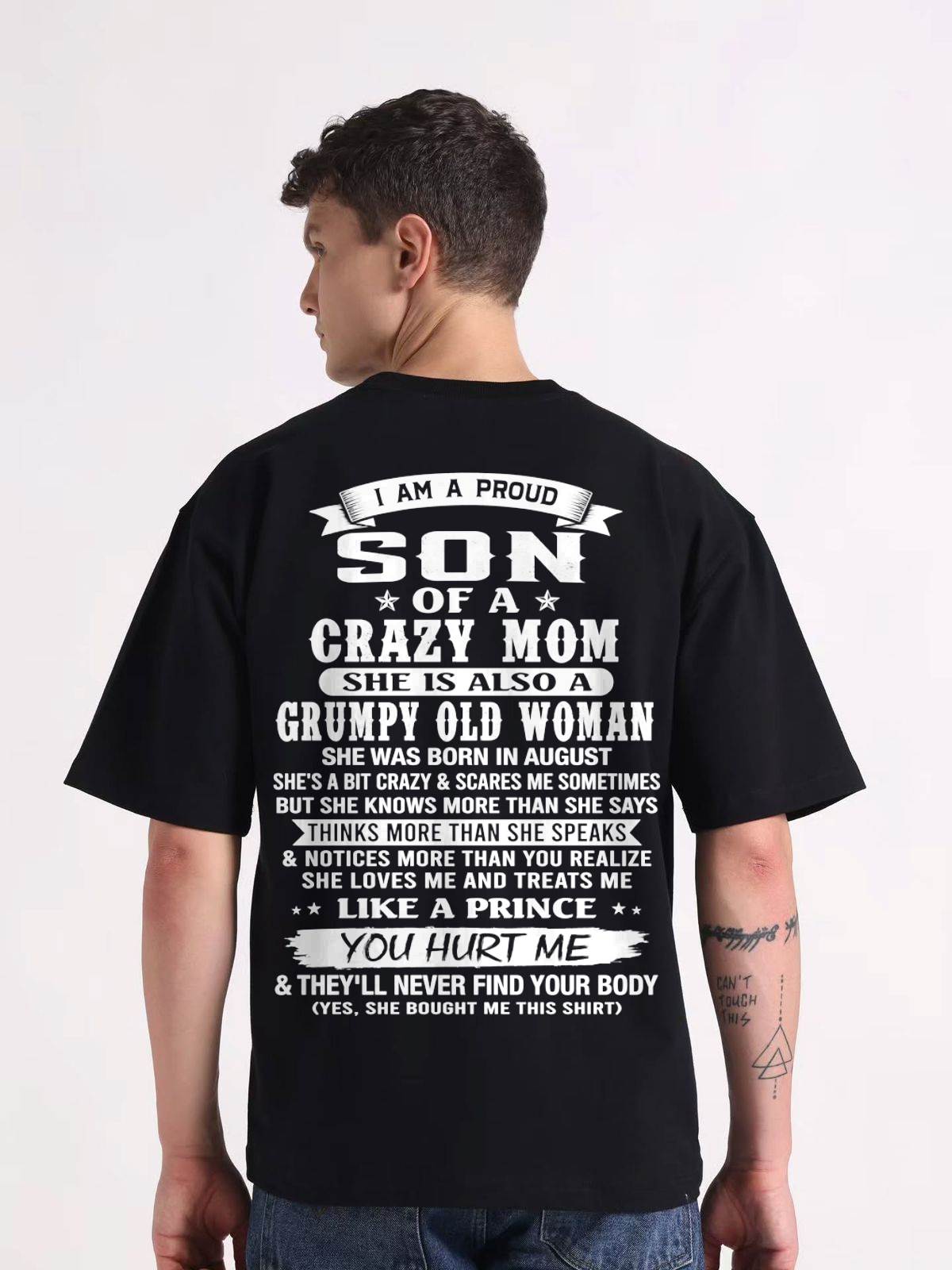 AUGUST - PROUD SON OF A CRAZY MOM - FROM MOM - TLEE08 (SKU2606-127-08)