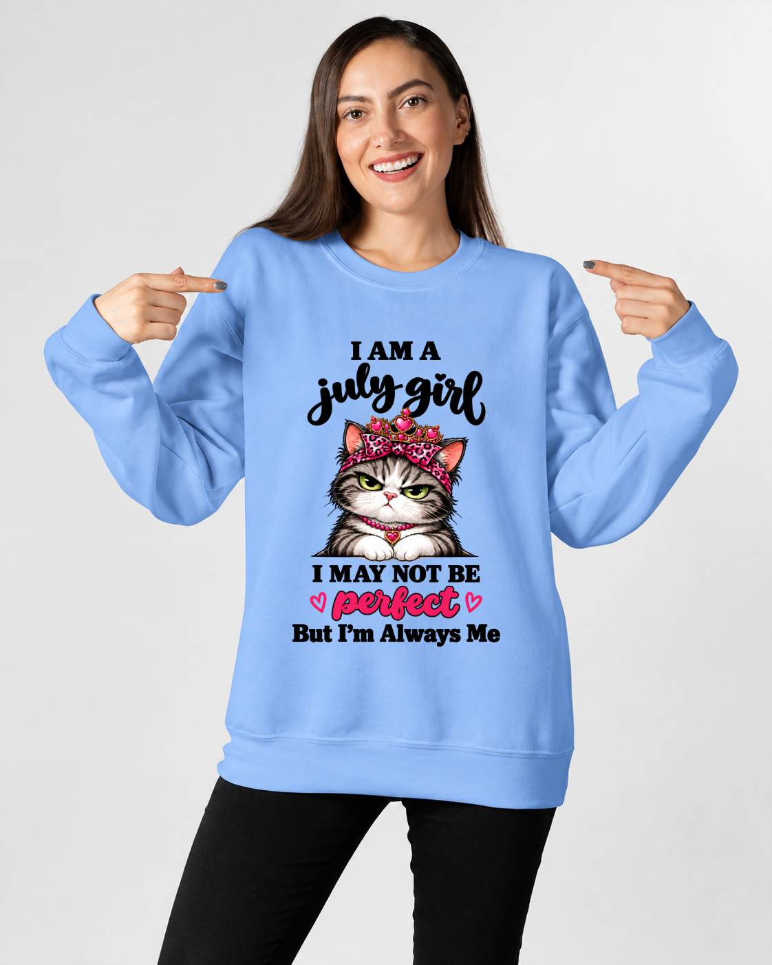 JULY GIRL CAT SHIRT – ALWAYS ME - FOR WOMEN - TLEE07 (SKU2610-100-07)