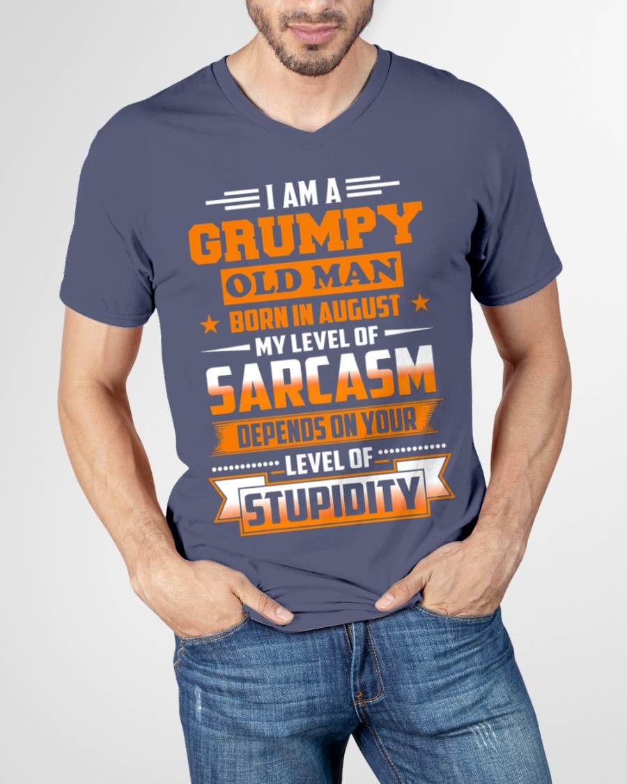AUGUST GRUMPY OLD MAN SHIRT - FOR MAN - TLEE08 (SKU2605-128-08)
