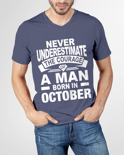OCTOBER BORN MAN : COURAGE STRENGTH & PRIDE - FOR MAN - TLEE10 (SKU2606-126-10)