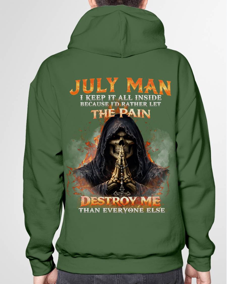 JULY MAN SKULL SHIRT – I KEEP IT ALL INSIDE DARK GOTHIC T-SHIRT - FOR MAN - TLEE07 (SKU2604-136-07)