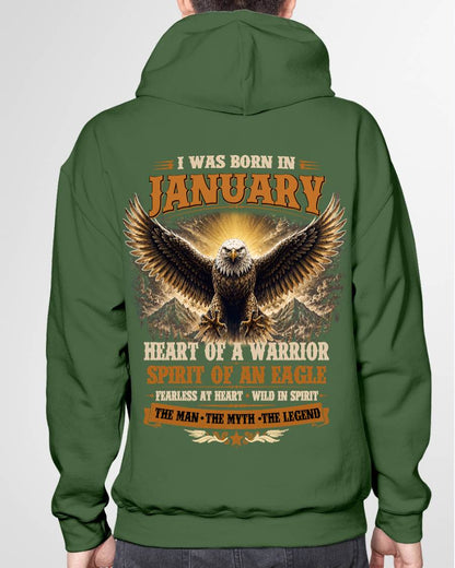 JANUARY BORN WARRIOR EAGLE SHIRT DESIGN - FOR MAN - TLEE01 (SKU2605-225-01)