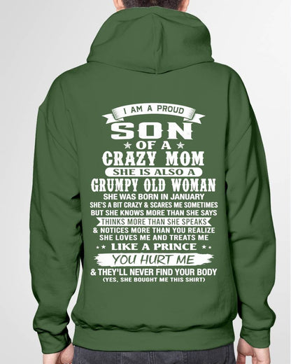 JANUARY - PROUD SON OF A CRAZY MOM - FROM MOM - TLEE01 (SKU2606-127-01)