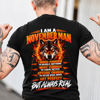 NOVEMBER – NOT PERFECT BUT ALWAYS REAL , WOLF SHIRT - FOR MAN - TLEE11 (SKU2610-56-11)