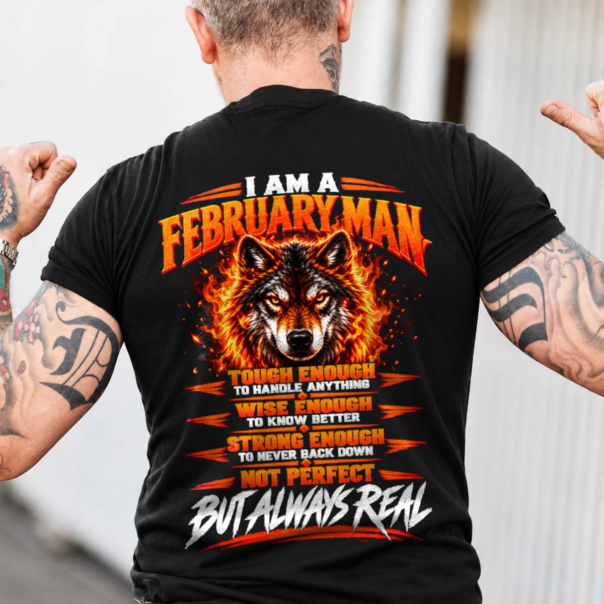 FEBRUARY – NOT PERFECT BUT ALWAYS REAL , WOLF SHIRT - FOR MAN - TLEE02 (SKU2610-56-02)