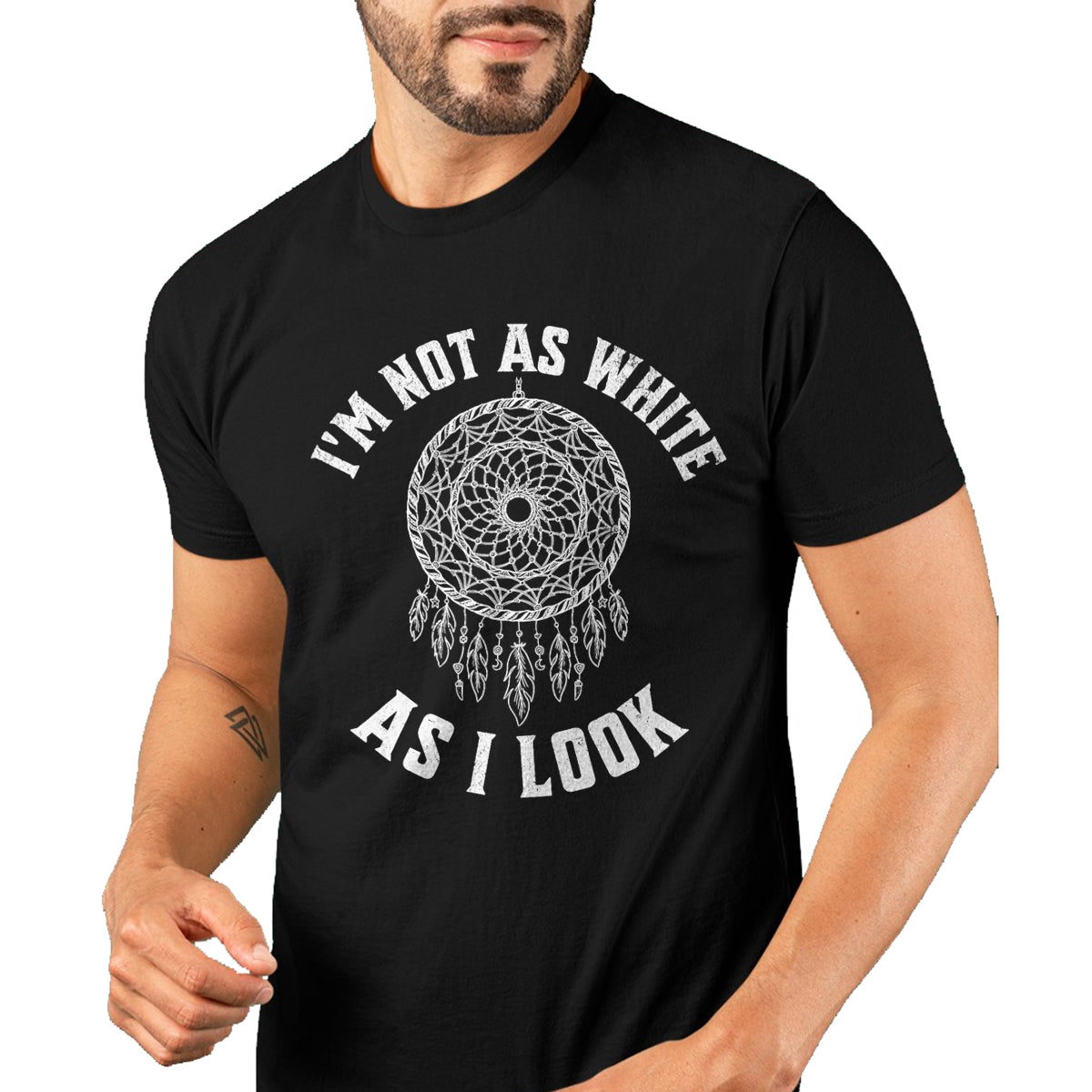 Native American T-Shirts, Vintage Native American Unisex T-Shirt/Hoodie/Sweatshirt HLT00 - I'm Not As White As I Look Native American Heritage Month T-Shirt (1)
