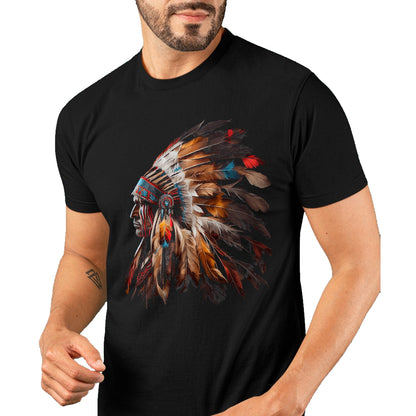 Native American T-Shirts, Vintage Native American Unisex T-Shirt/Hoodie/Sweatshirt HLT00 - Native American Indian Headdress Graphic Tees Men Women T-Shirt