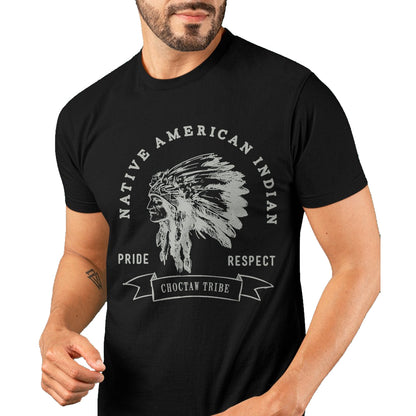 Native American T-Shirts, Vintage Native American Unisex T-Shirt/Hoodie/Sweatshirt HLT00 - American Flag - Choctaw Tribe Native American Indian Pride Respect T-Shirt (1)