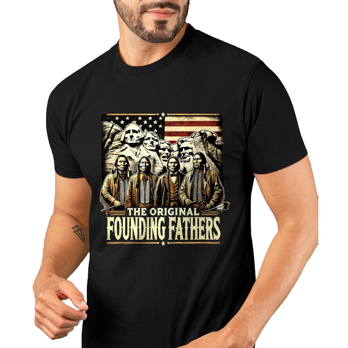 Native American T-Shirts, Vintage Native American Unisex T-Shirt/Hoodie/Sweatshirt HLT00 - The Original Founding Fathers Native American Indian Day T-Shirt