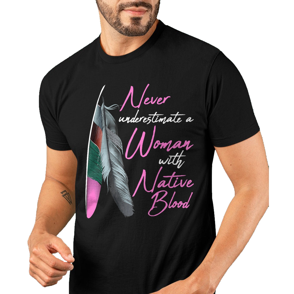 Native American T-Shirts, Vintage Native American Unisex T-Shirt/Hoodie/Sweatshirt HLT00 - Native American Indian A Woman With Native Blood T-Shirt (1)