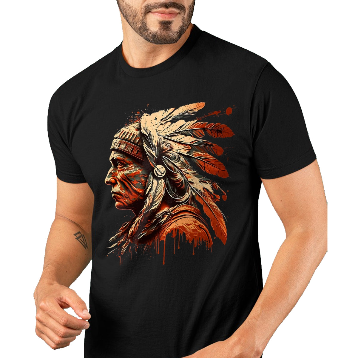 Native American T-Shirts, Vintage Native American Unisex T-Shirt/Hoodie/Sweatshirt HLT00 - Native American Heritage Indigenous Indian Chief T-Shirt (1)