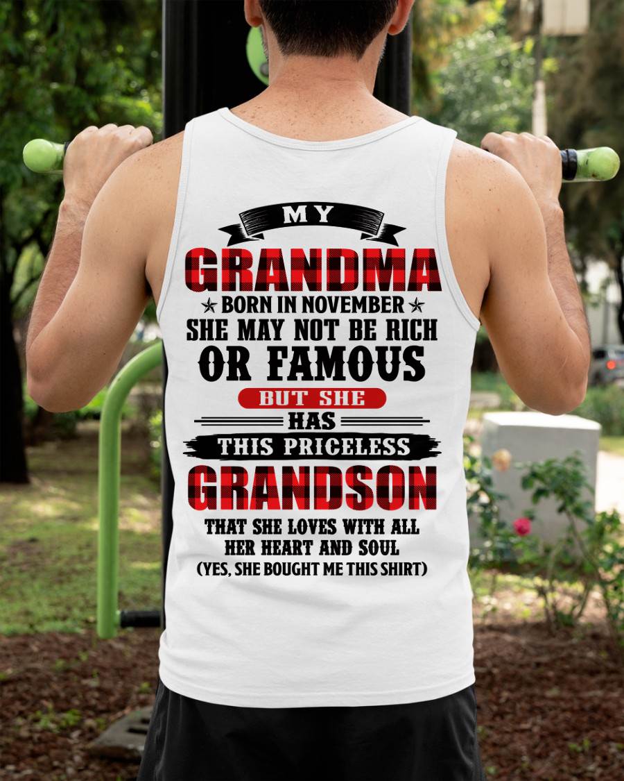 NOVEMBER GRANDMA - HER PRICELESS GRANDSON - FROM GRANDMA - TLEE11 (SKU2606-337-11)