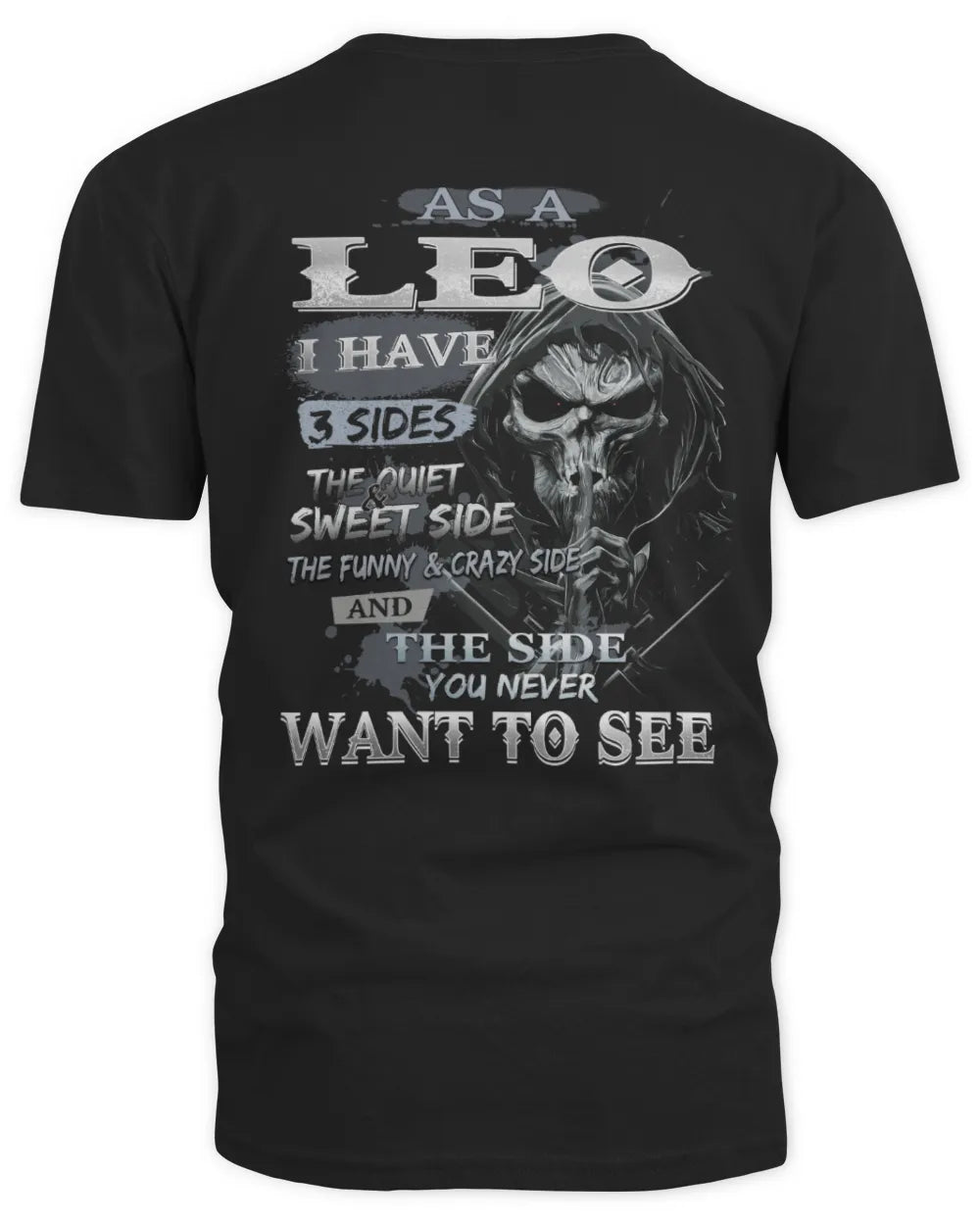 MEN'S LEO ZODIAC T-SHIRT – 3 PERSONALITY SIDES DESIGN - GIFT FOR MAN - TLEE00