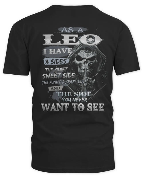 MEN'S LEO ZODIAC T-SHIRT – 3 PERSONALITY SIDES DESIGN - GIFT FOR MAN - TLEE00