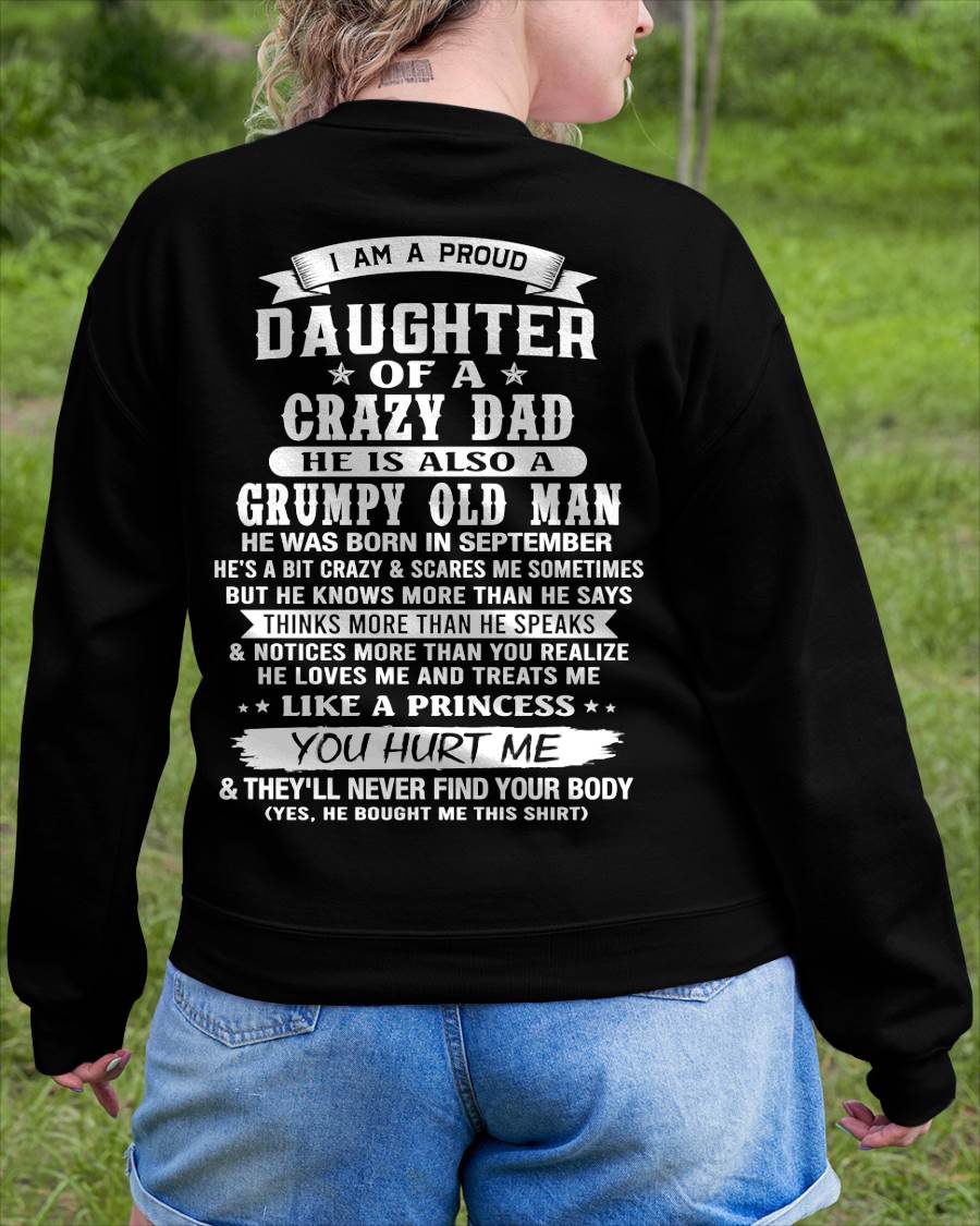 SEPTEMBER - PROUD DAUGHTER OF A CRAZY DAD - FROM DAD - TLEE09 (SKU2606-70-09)