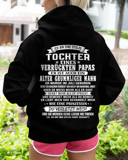 JULI / TOCHTER EINES VERRÜCKTEN PAPAS SHIRT - GESCHENK VOM PAPA  - TLEE07 (SKU2606-230-07)