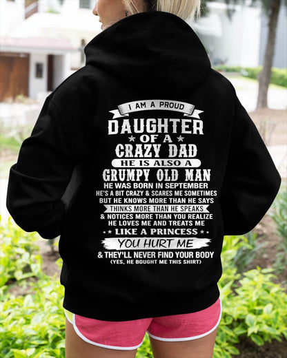 SEPTEMBER - PROUD DAUGHTER OF A CRAZY DAD - FROM DAD - TLEE09 (SKU2606-70-09)