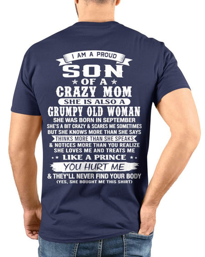 SEPTEMBER - PROUD SON OF A CRAZY MOM - FROM MOM - TLEE09 (SKU2606-127-09)