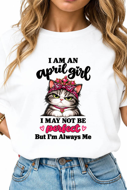 APRIL GIRL CAT SHIRT – ALWAYS ME - FOR WOMEN - TLEE04 (SKU2610-100-04)