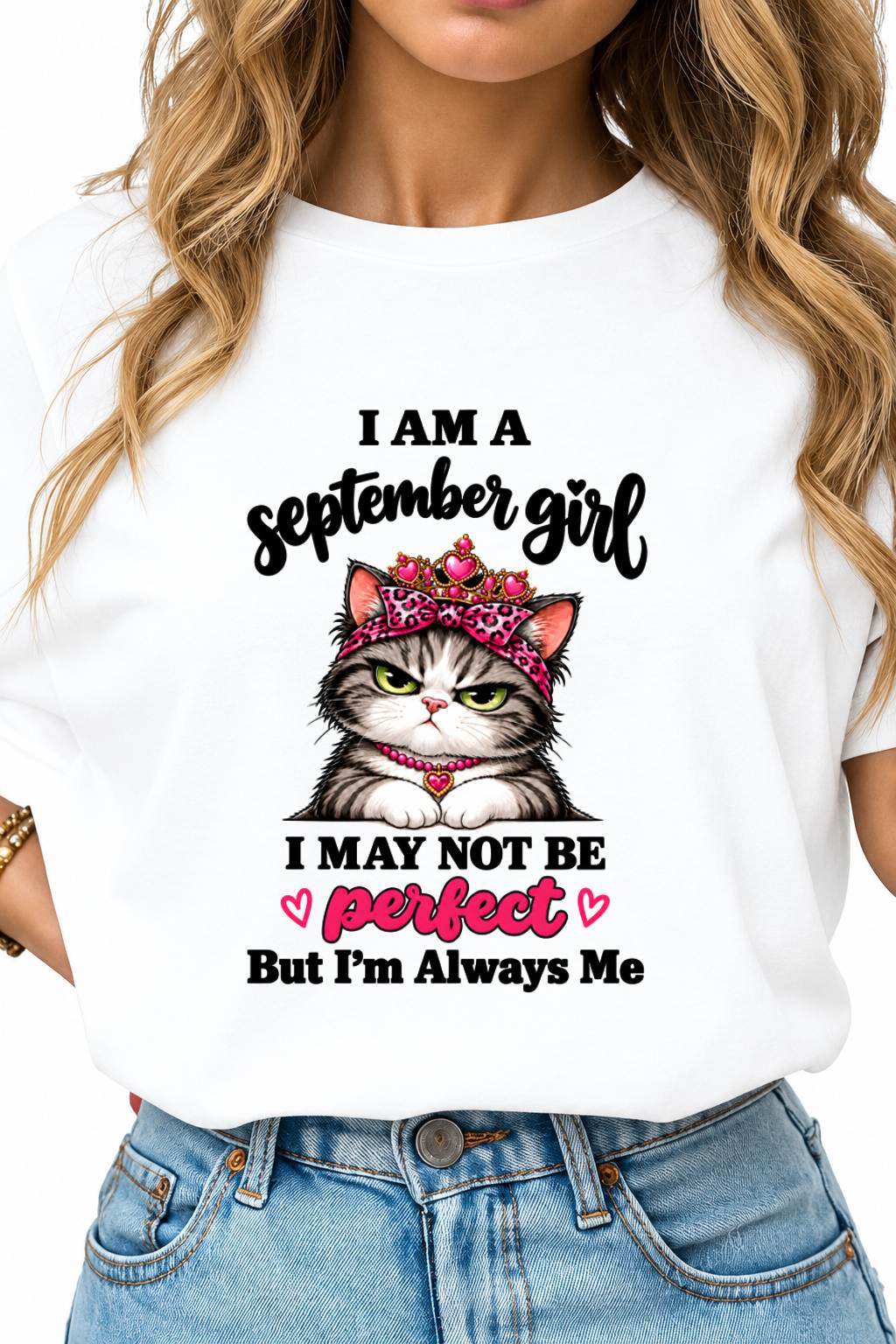 SEPTEMBER GIRL CAT SHIRT – ALWAYS ME - FOR WOMEN - TLEE09 (SKU2610-100-09)