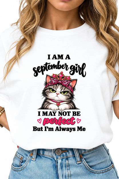 SEPTEMBER GIRL CAT SHIRT – ALWAYS ME - FOR WOMEN - TLEE09 (SKU2610-100-09)