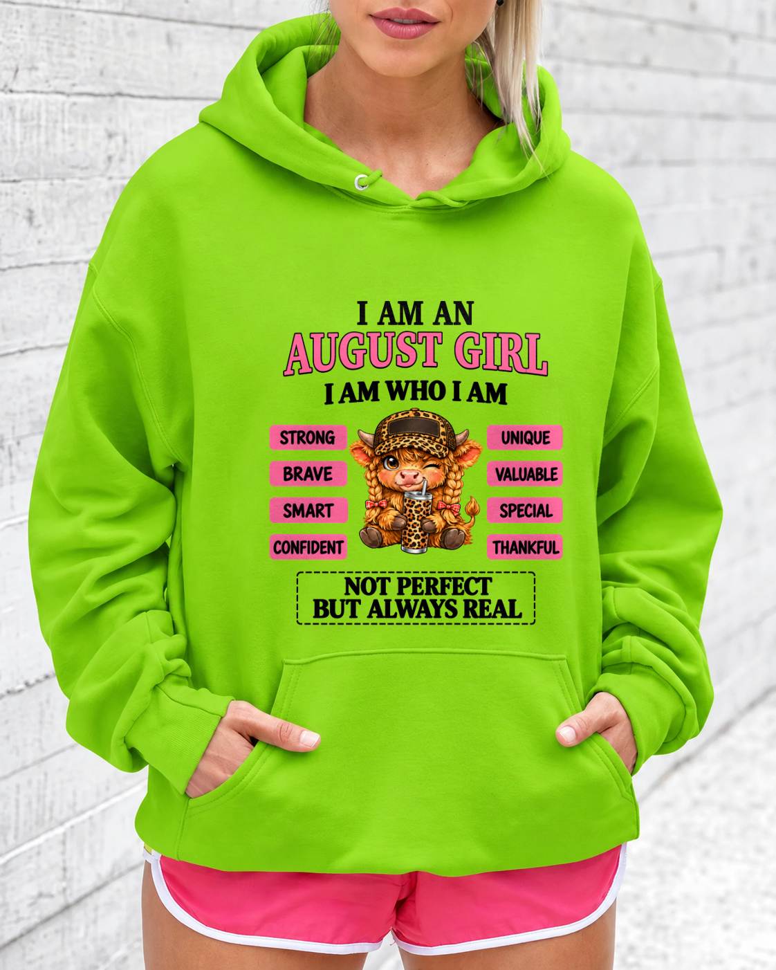 AUGUST GIRL – UNIQUE AND FEARLESS WOMAN TEE - FOR WOMEN - TLEE08 (SKU2610-616-08)