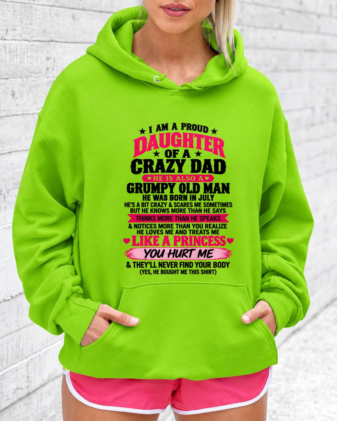 JULY - PROUD DAUGHTER OF A CRAZY DAD - FROM DAD - TLEE07 (SKU2610-540-07)