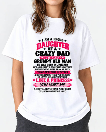 JANUARY - PROUD DAUGHTER OF A CRAZY DAD - FROM DAD - TLEE01 (SKU2610-540-01)