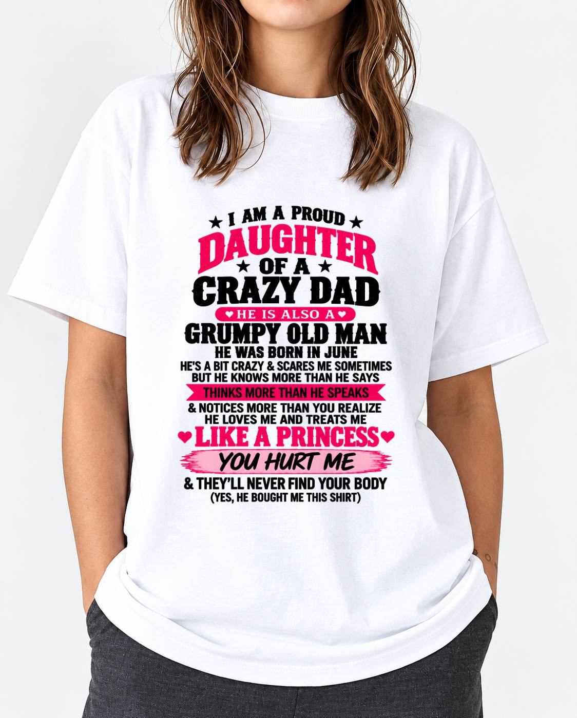 JUNE - PROUD DAUGHTER OF A CRAZY DAD - FROM DAD - TLEE06 (SKU2610-540-06)