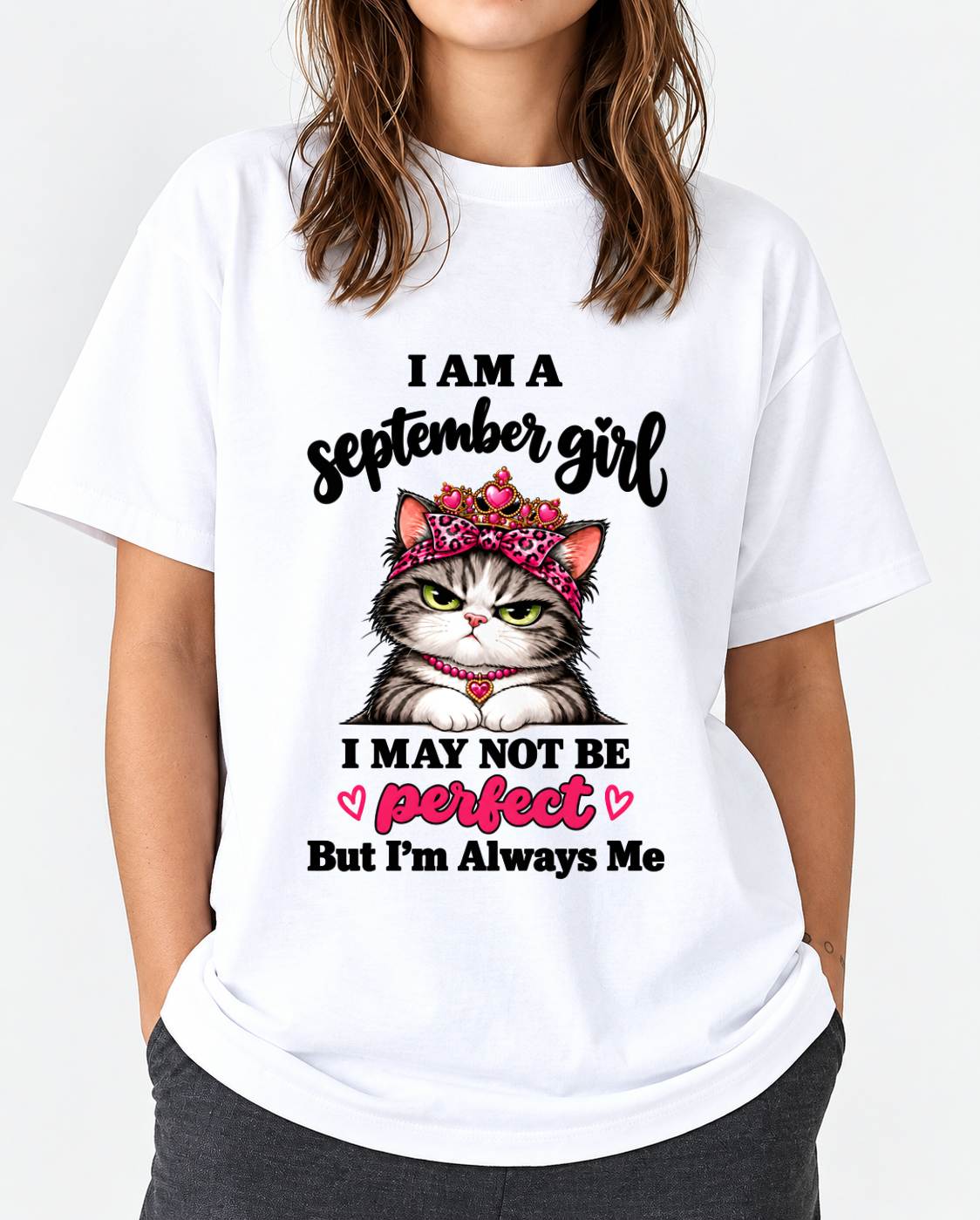 SEPTEMBER GIRL CAT SHIRT – ALWAYS ME - FOR WOMEN - TLEE09 (SKU2610-100-09)