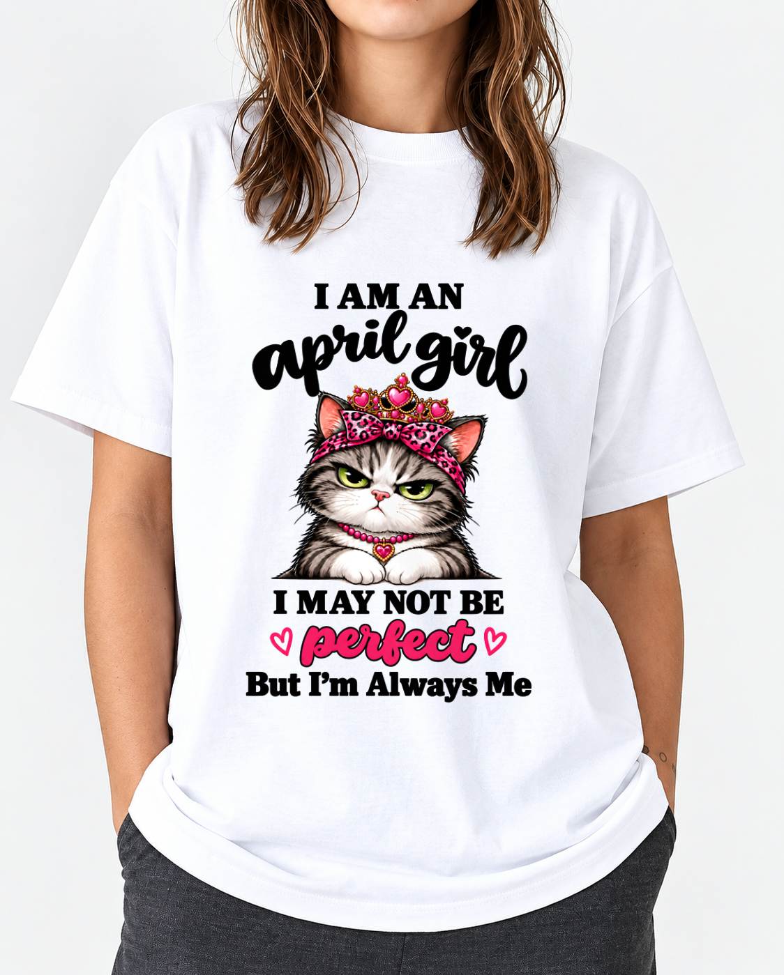 APRIL GIRL CAT SHIRT – ALWAYS ME - FOR WOMEN - TLEE04 (SKU2610-100-04)