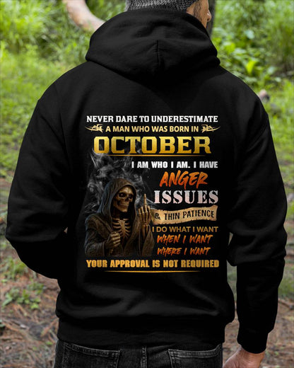 OCTOBER - NEVER UNDERESTIMATE A MAN WHO KNOWS WHO HE IS - FOR MAN - TLEE10 (SKU26T-01156-10)