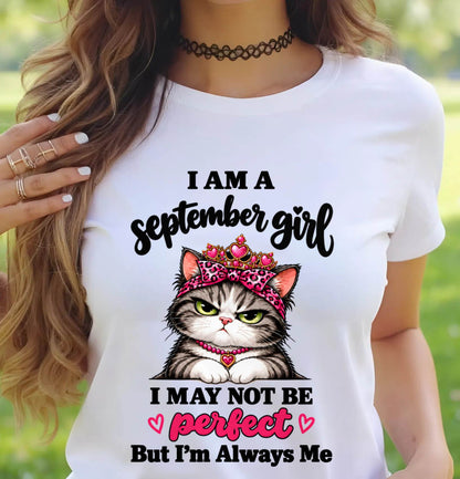 SEPTEMBER GIRL CAT SHIRT – ALWAYS ME - FOR WOMEN - TLEE09 (SKU2610-100-09)