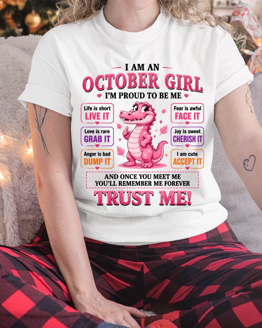 OCTOBER GIRL CUTE ALLIGATOR TEE - FOR WOMEN - TLEE10 (SKU2607-236-10)