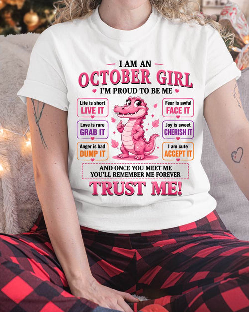 OCTOBER GIRL CUTE ALLIGATOR TEE - FOR WOMEN - TLEE10 (SKU2607-236-10)