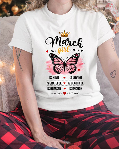 MARCH GIRL BUTTERFLY SHIRT - FOR WOMEN - TLEE03 (SKU2608-593-03)