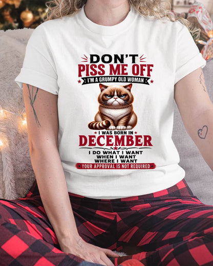 DECEMBER – ZERO PATIENCE FUNNY CAT - FOR WOMEN - TLEE12 (SKU2608-291-12)