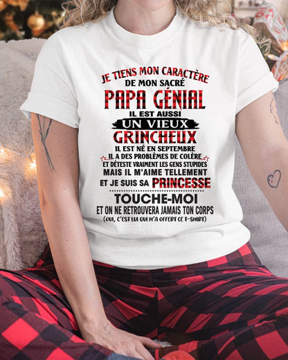 SEPTEMBRE / FILLE À PAPA GÂTÉE ET FIÈRE - CADEAU DE PAPA - TLEE09 (SKU2605-355-09)