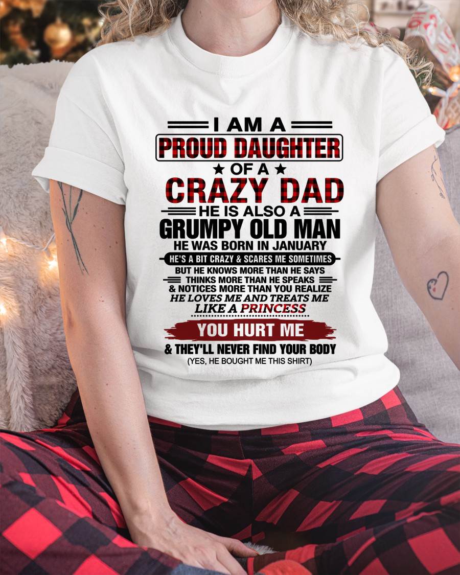 JANUARY - BEST DAD BEST DAUGHTER SHIRT - FROM DAD - TLEE01 (SKU2608-27-01)