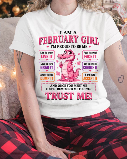 FEBRUARY GIRL CUTE ALLIGATOR TEE - FOR WOMEN - TLEE02 (SKU2607-236-02)