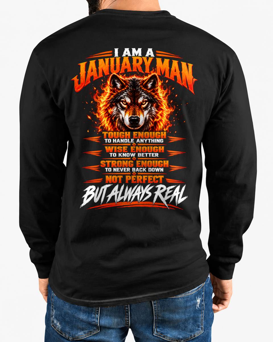 JANUARY – NOT PERFECT BUT ALWAYS REAL , WOLF SHIRT - FOR MAN - TLEE01 (SKU2610-56-01)