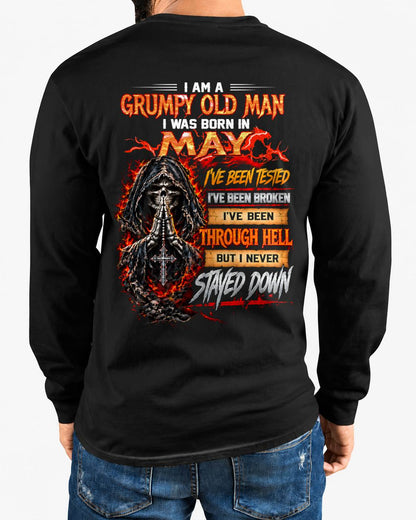 MAY BORN GRUMPY OLD MAN – BUILT THROUGH HELL - FOR MAN - TLEE05 (SKU2609-372-05)