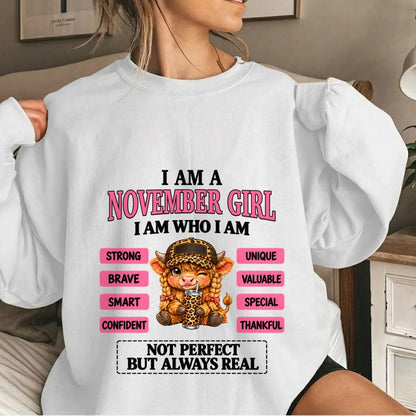 NOVEMBER GIRL – UNIQUE AND FEARLESS WOMAN TEE - FOR WOMEN - TLEE11 (SKU2610-616-11)