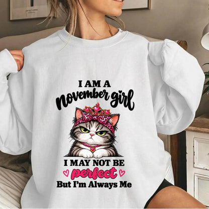 NOVEMBER GIRL CAT SHIRT – ALWAYS ME - FOR WOMEN - TLEE11 (SKU2610-100-11)