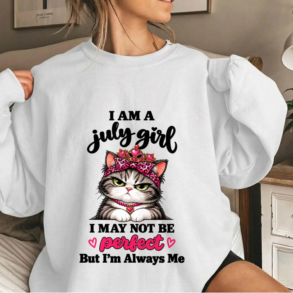 JULY GIRL CAT SHIRT – ALWAYS ME - FOR WOMEN - TLEE07 (SKU2610-100-07)