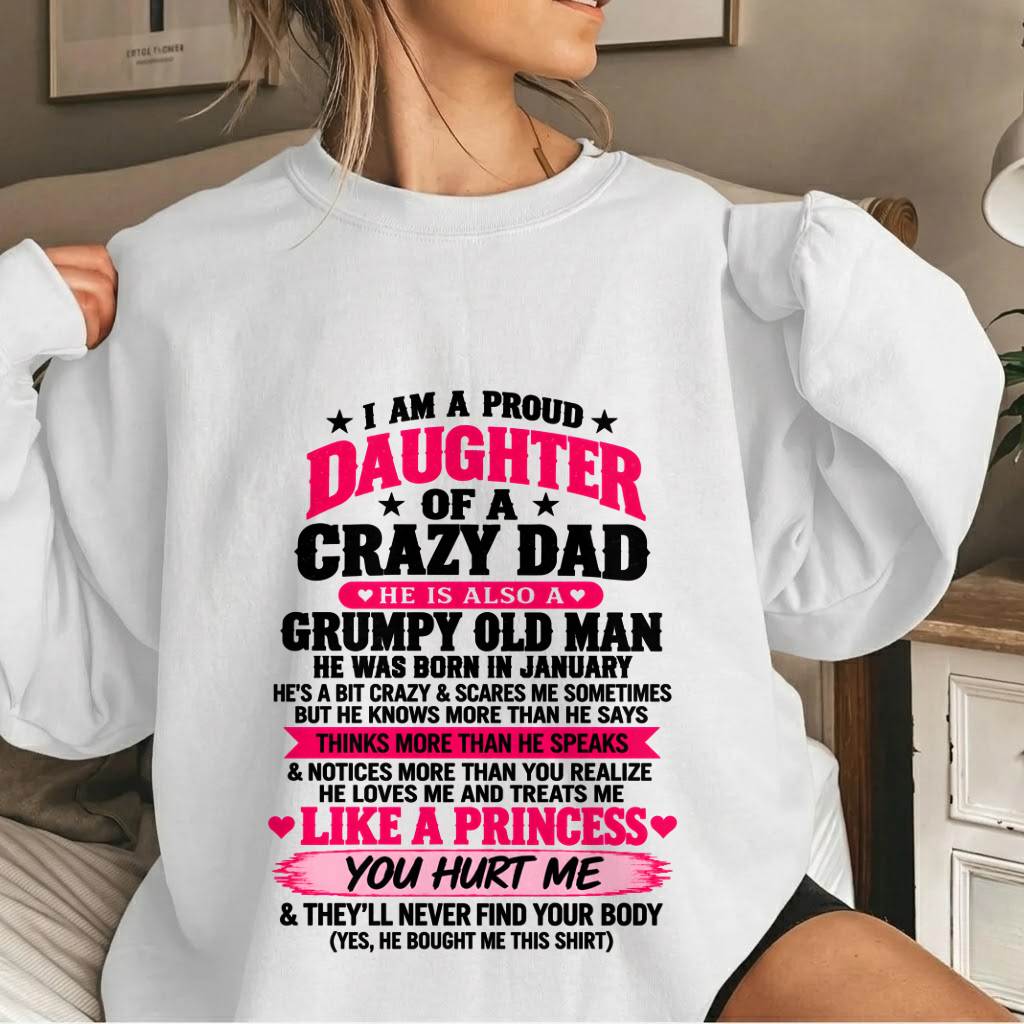 JANUARY - PROUD DAUGHTER OF A CRAZY DAD - FROM DAD - TLEE01 (SKU2610-540-01)