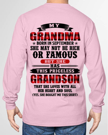 SEPTEMBER GRANDMA - HER PRICELESS GRANDSON - FROM GRANDMA - TLEE09 (SKU2606-337-09)
